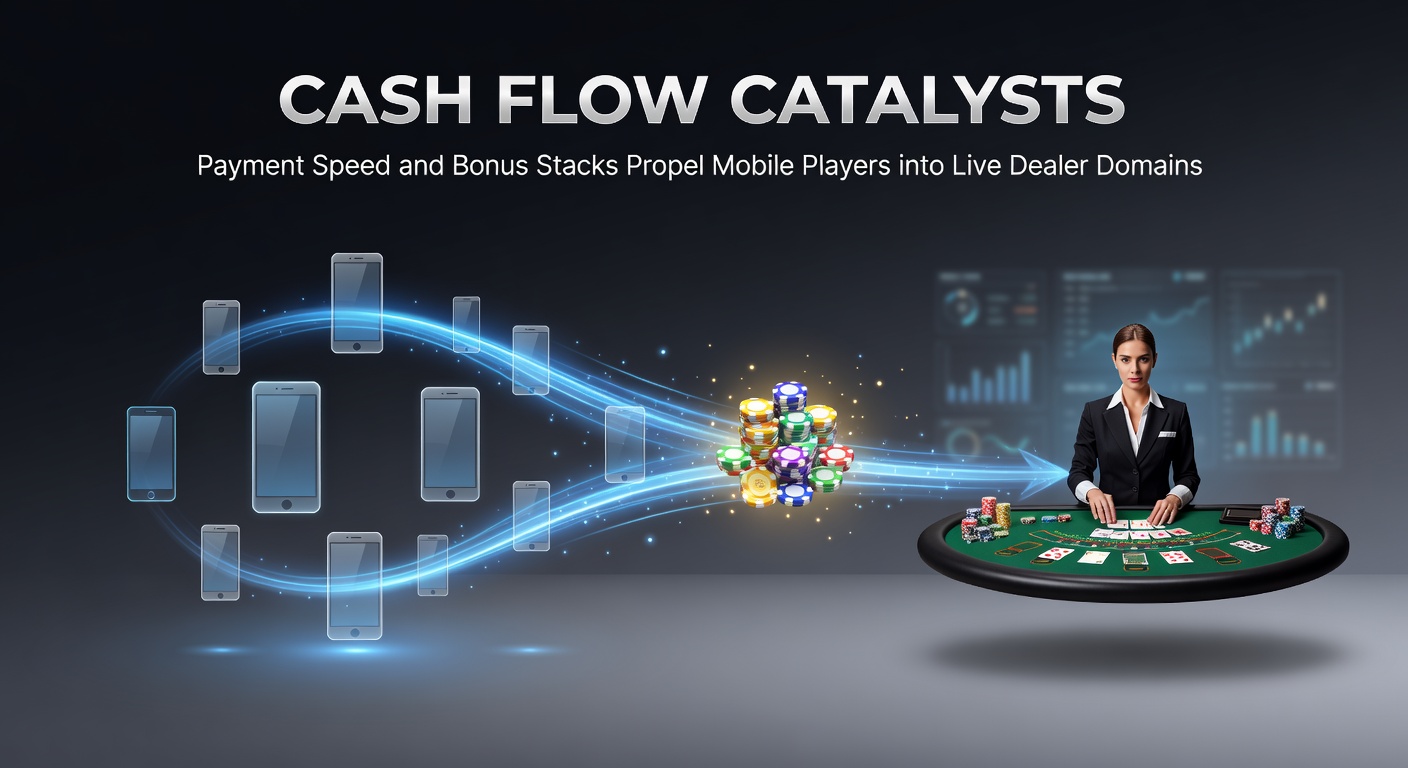 Grafiek met gestapelde bonussen die leiden tot een explosie in live dealer deelname, met mobiele slots als startpunt en live tafels als piek