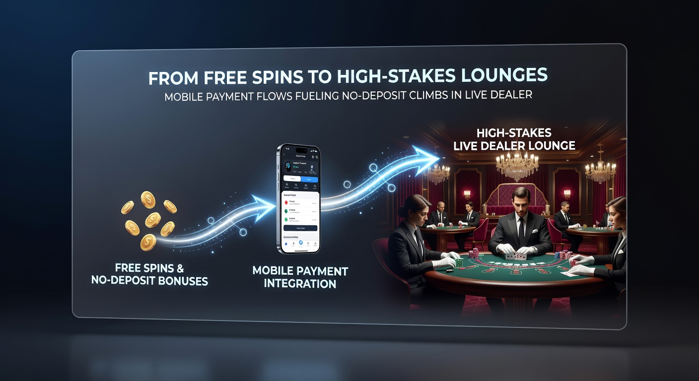 Grafiek met stijgende lijnen van no-deposit conversies en mobiele transacties in live casino omgeving