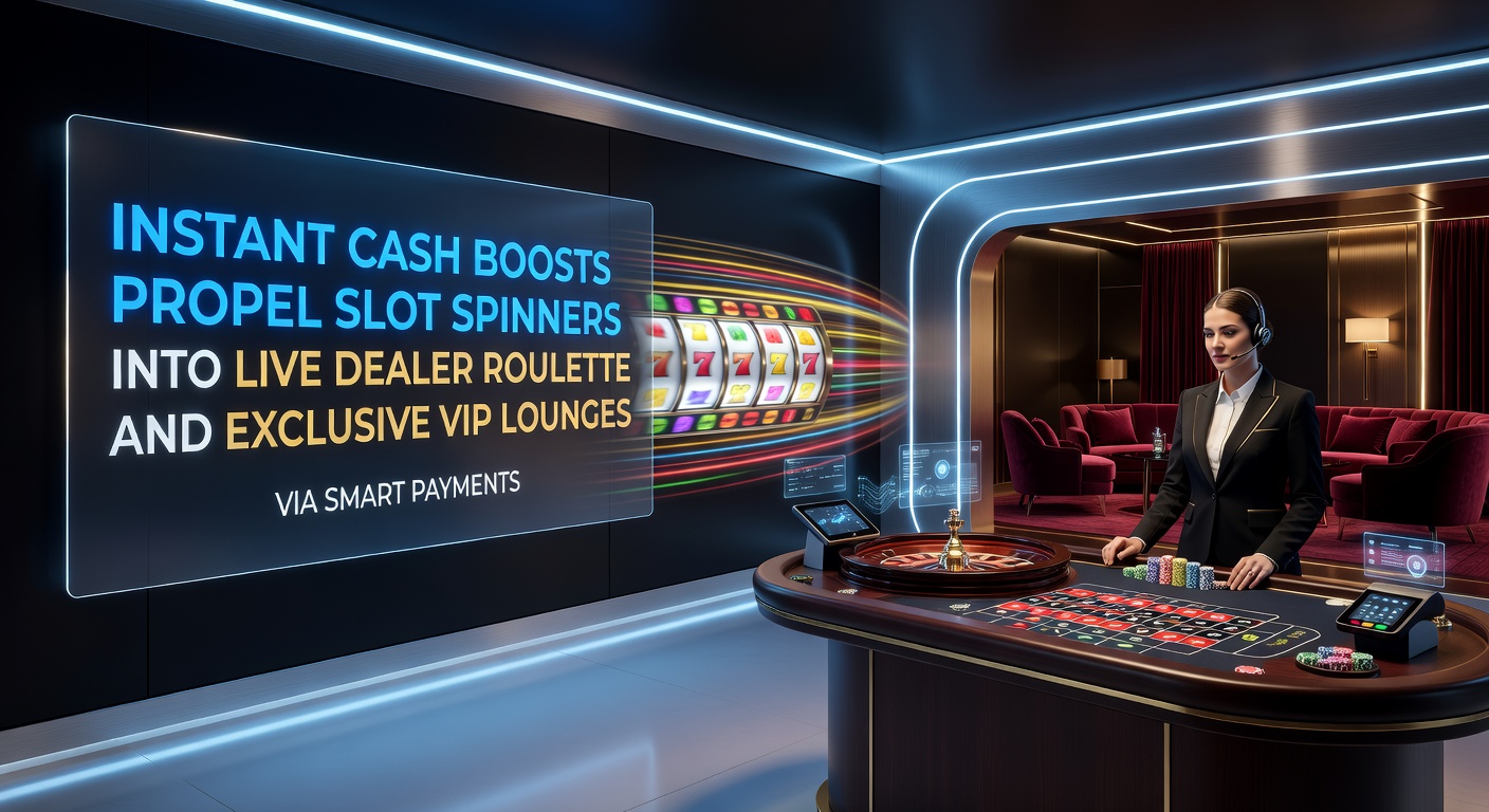 Slotmachine met flitsende cash boost en overgang naar live roulette tafel in een luxe VIP lounge