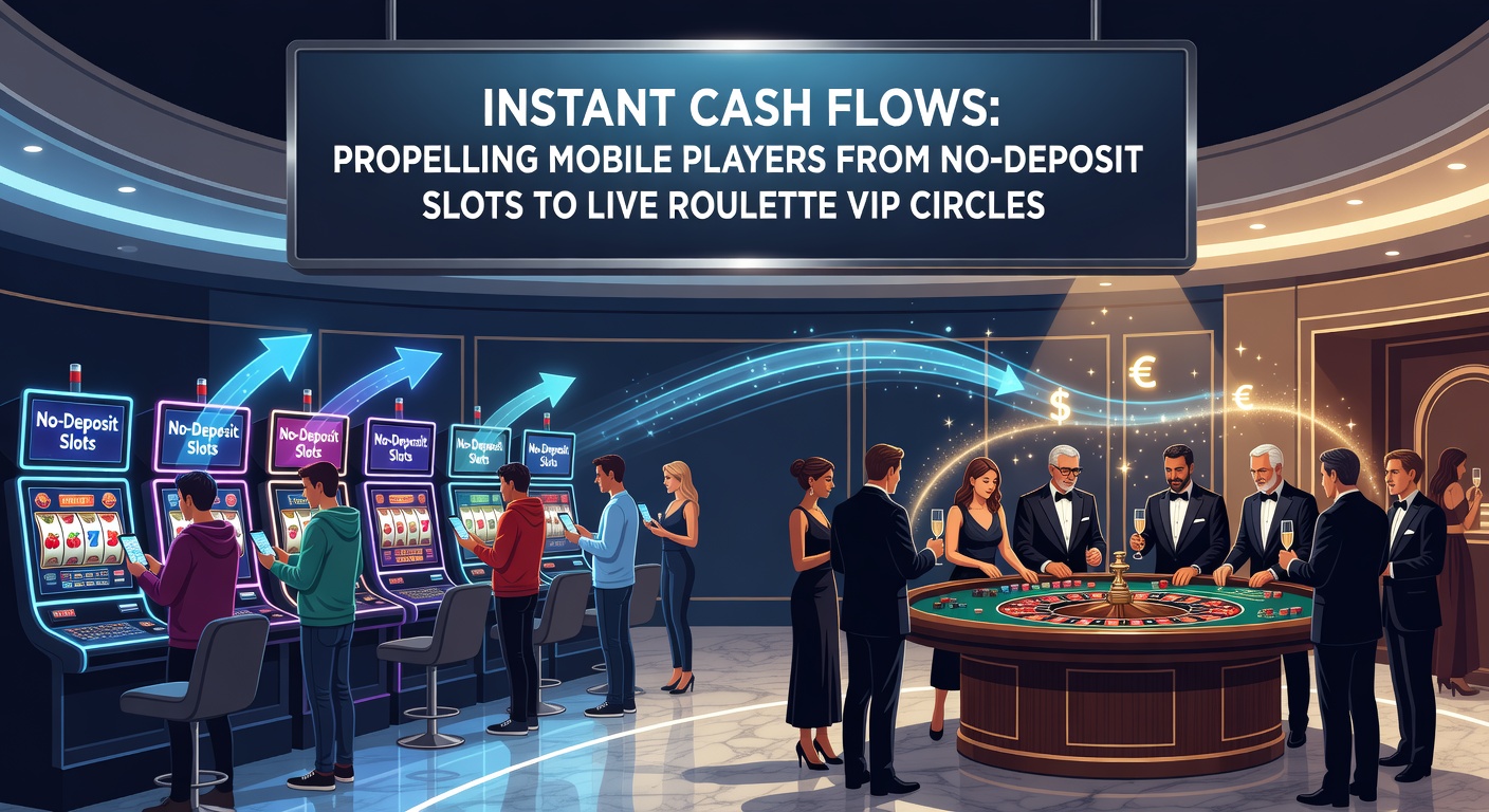 Grafiek toont spelersprogressie van slots naar VIP roulette met pijlen voor cashflows