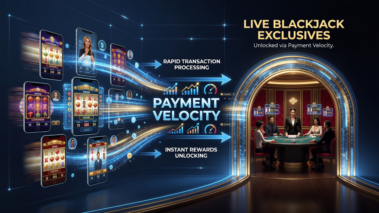 Live blackjack tafel met mobiele spelers die via snelle betalingen zijn doorgestroomd