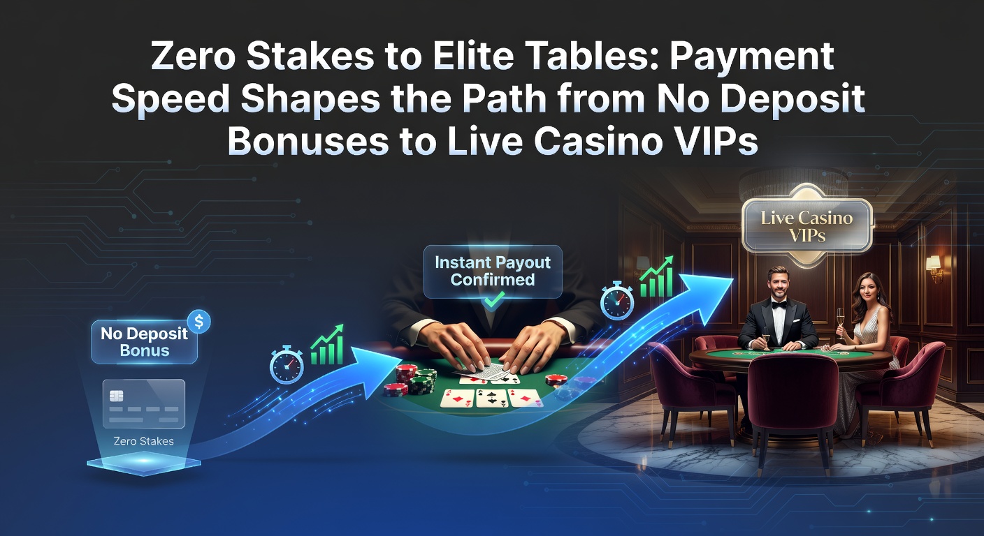 Speler aan een live casino VIP-tafel met snelle betaalopties op een mobiel scherm, symboliserend de transitie van gratis bonussen naar elite gaming